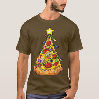 Funny Pizza Julgran Ljus Julafton Manar Boys Cr T Shirt