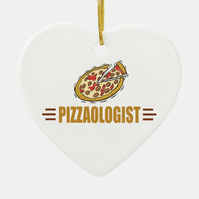 Funny Pizza Julgransprydnad Keramik (Framsidan)