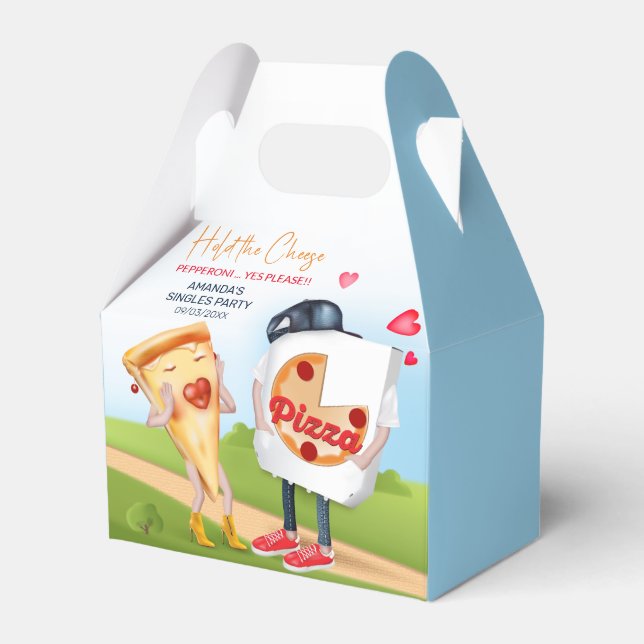 Funny Pizza Kärlek Presentaskar (Framsidan Sidan)