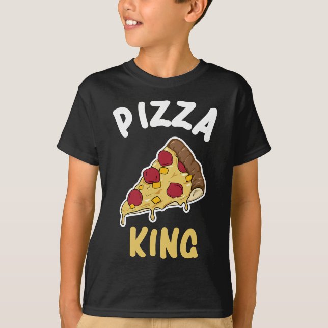 Funny Pizza Kung Älskare Gift T Shirt (Framsida)