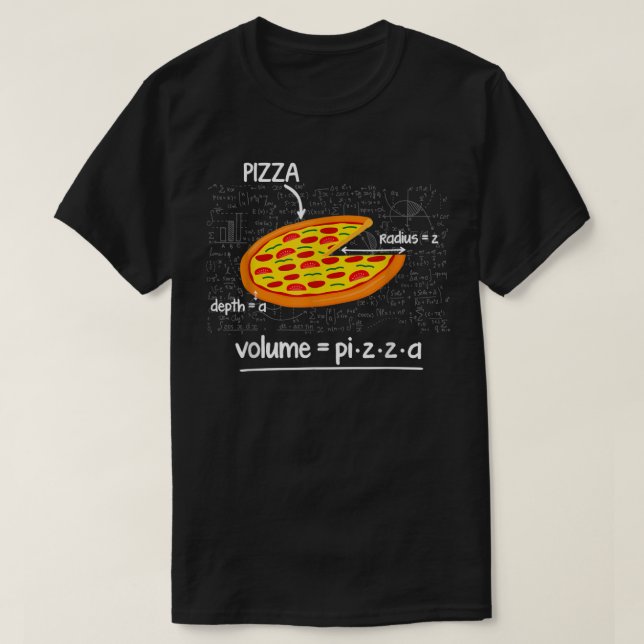 Funny Pizza Math Älskare Fast Food Volume Formel P T Shirt (Design framsida)