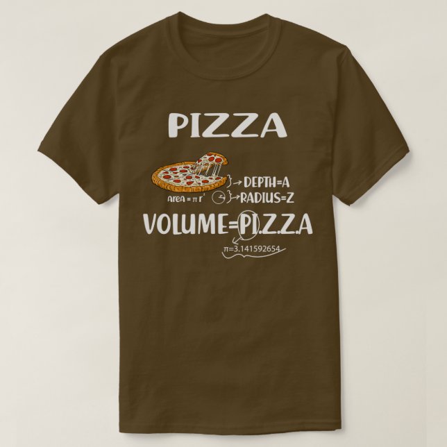 Funny Pizza math formulas Math Teacher National Pi T Shirt (Design framsida)