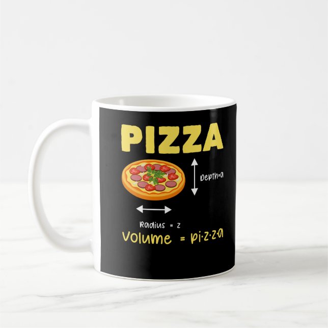 Funny Pizza Math Volume Calculation Food Älskare Kaffemugg (Vänster)