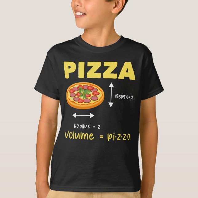 Funny Pizza Math Volume Calculation Food Älskare T Shirt (Framsida)