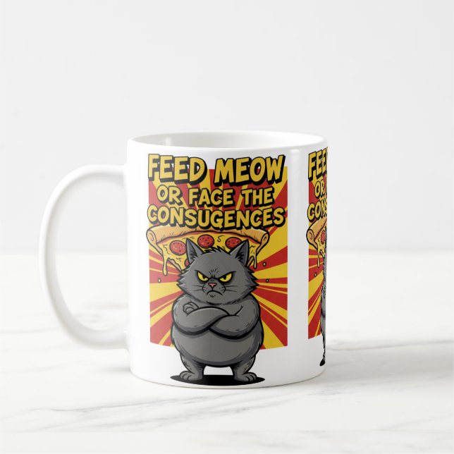 "Funny Pizza Mug – Slice of Happiness for Pizza  Kaffemugg (Vänster)