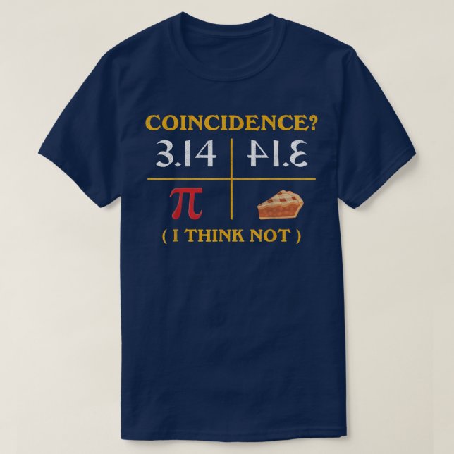 Funny Pizza Pi dag 3 T Shirt (Design framsida)