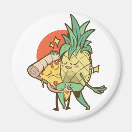 Funny Pizza Pineapple Tango Couple Tonåring Boy Gi Magnet