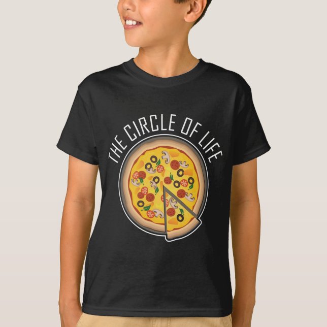Funny Pizza Pun citerar kretsen av Life Pepperoni T Shirt (Framsida)