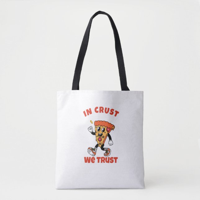 Funny Pizza Shirt – In Crust We Trust Graphic Tee Tygkasse (Framsida)