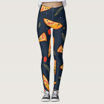 Funny pizza slice leggings