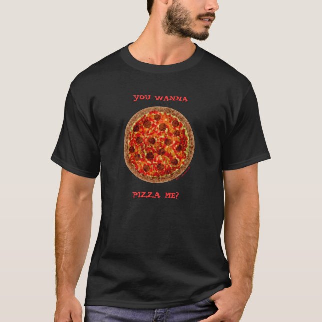 Funny Pizza Ssticka Italienska Pizzeria Tee (Framsida)
