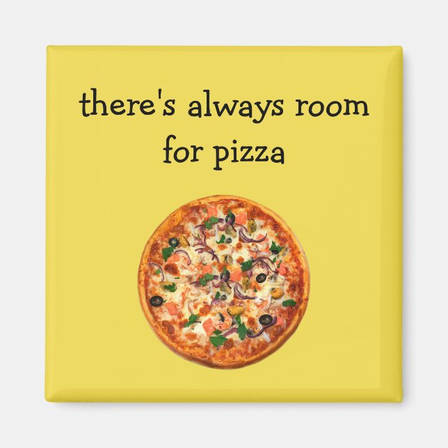 Funny Pizza Theme Magnet (Framsidan)