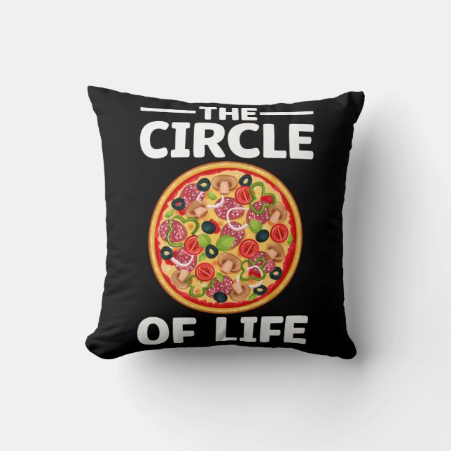 Funny Pizza Wisdoms Pizza Foodie Kudde (Framsida)