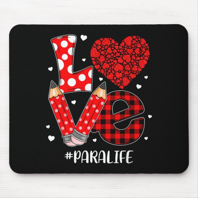Funny Plaid Heart Love Para Life Valentine Day Chr Musmatta (Framsidan)