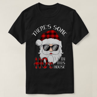 Funny Plaid Santa Christmas Design T Shirt