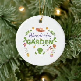 Funny Plant Älskare Gift for Women Gardeners Julgransprydnad Keramik