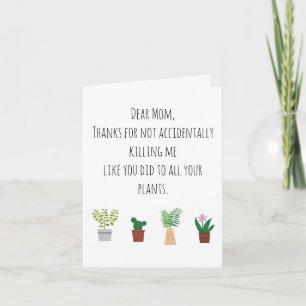 Funny Plant Älskare Mors dag Card Kort