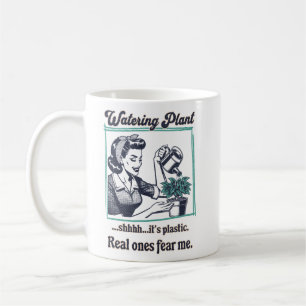 Funny Plant Älskare Retro Design Kaffemugg