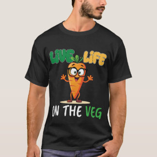 Funny plant based design_ carrot with funny Vegan  T Shirt