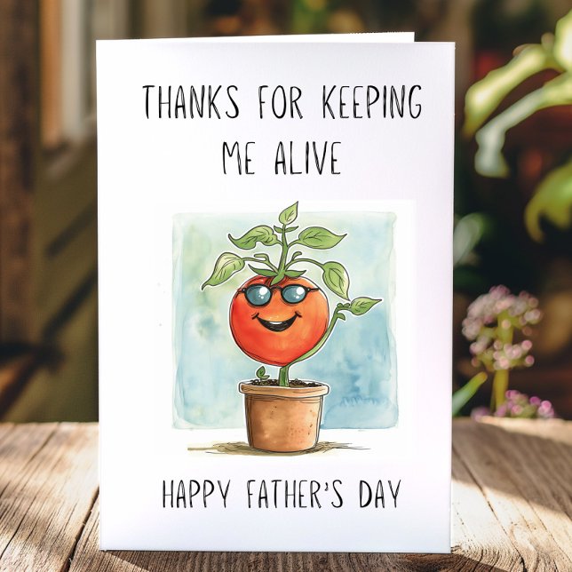 Funny Plant Pappa tack Pun Fars dag Kort (Funny fathers day card for gardeners.)