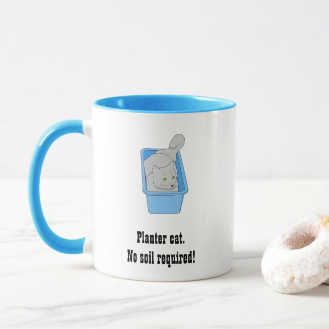 Funny Planter Cat Mugg, mall Mugg (Med munk)