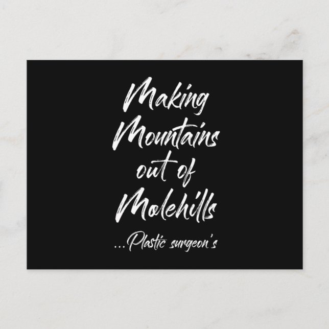 Funny Plastic Surgeon Saying Cosmetic Surgery Gift Vykort (Framsida)