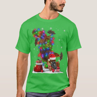 Funny Platypus Träd jul Ljus Julafton Pajama M T Shirt