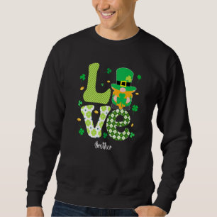 Funny Play Shamrock Kärlek Brother Shamrock St Pat Lång Ärmad Tröja