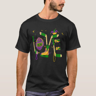 Funny Player Goalie Ice Hockey Mardi Gras Carnival T Shirt