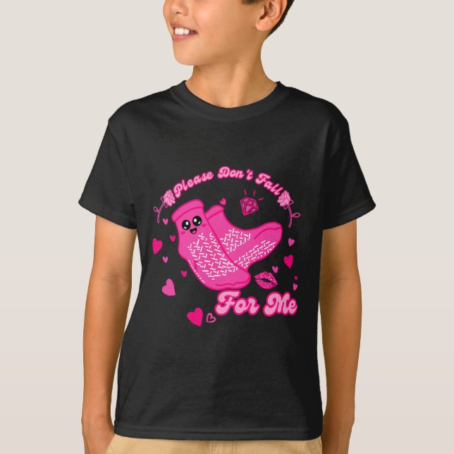 Funny Please Don't Fall For Me Medical Non Slip So T Shirt (Framsida)
