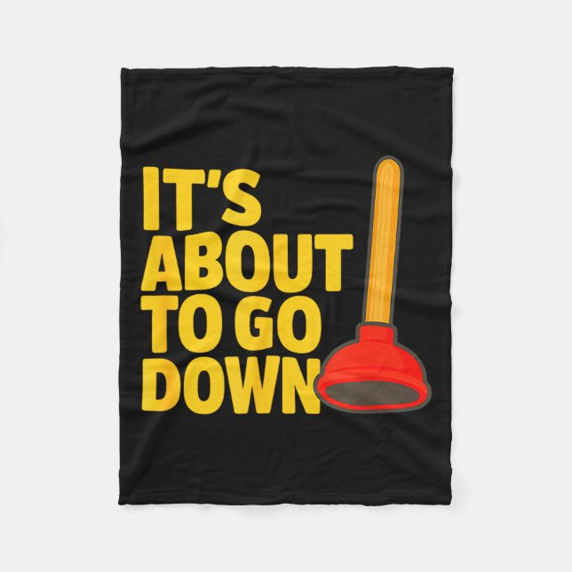 Funny Plumber Art Plumber Pefitters Plunger Humor  Fleecefilt (Framsidan)