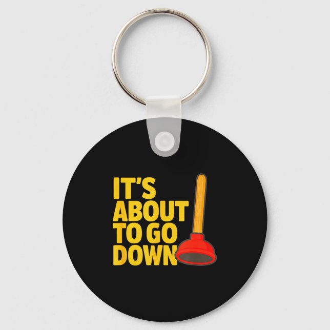 Funny Plumber Art Plumber Pefitters Plunger Humor  Nyckelring (Framsida)