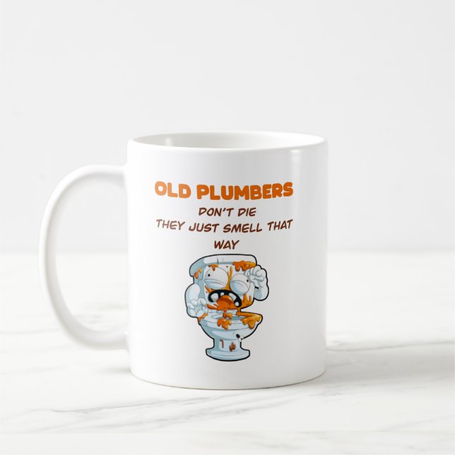 Funny Plumber Coffee Mugg (Vänster)