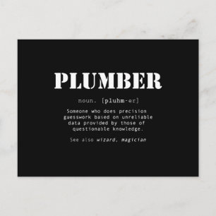 Funny Plumber Gift - lexikondefinition Vykort