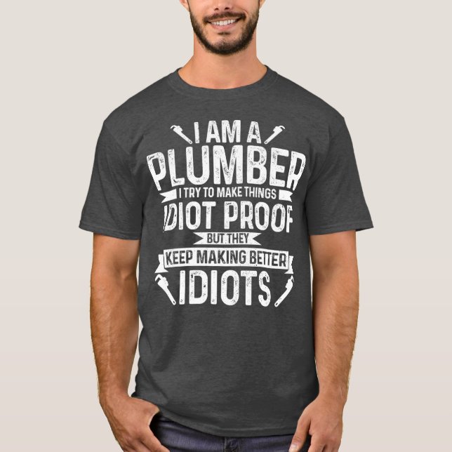 Funny Plumber Gifts  Apparel Premium T Shirt (Framsida)