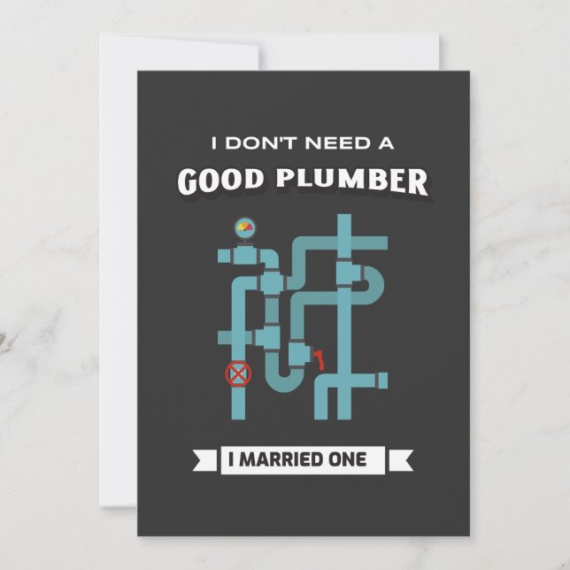 Funny Plumber Julkort (Framsida)