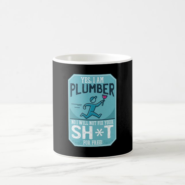 Funny Plumber Kaffemugg (Center)