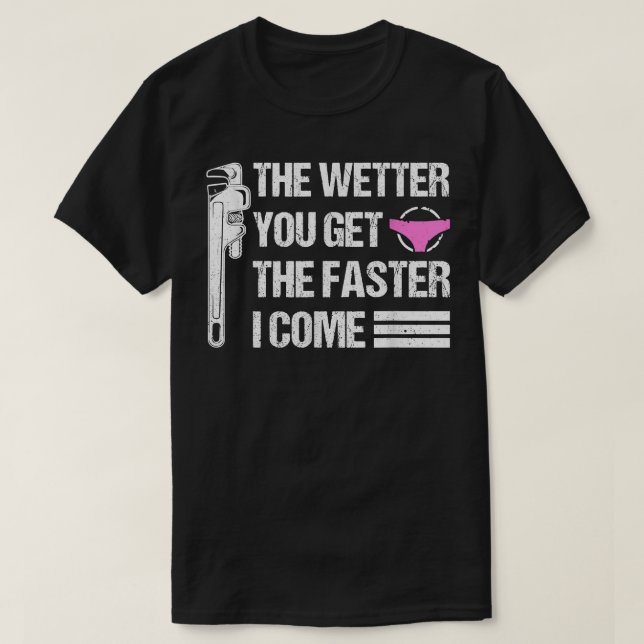 Funny Plumber Pipefitter Vuxen Jokes Humous T Shirt (Design framsida)