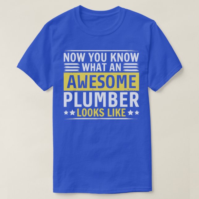 Funny Plumber T Shirt (Design framsida)