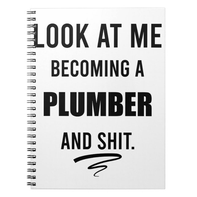 Funny Plumber T-Shirt Plumber Gift Plumbers Shirt Anteckningsbok (Framsidan)