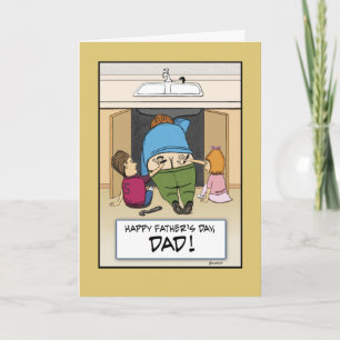 Funny Plumbers Crack Fars dag Kort