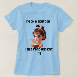 Funny Plus storlek T-Shirt | Jag ser mat och mat