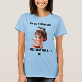 Funny Plus storlek T-Shirt | Jag ser mat och mat