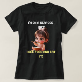 Funny Plus storlek T-Shirt | Jag ser mat och mat