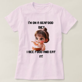Funny Plus storlek T-Shirt | Jag ser mat och mat