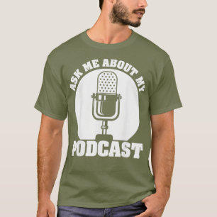 Funny Podcast Gift För manar Women Coola Podcaster T Shirt