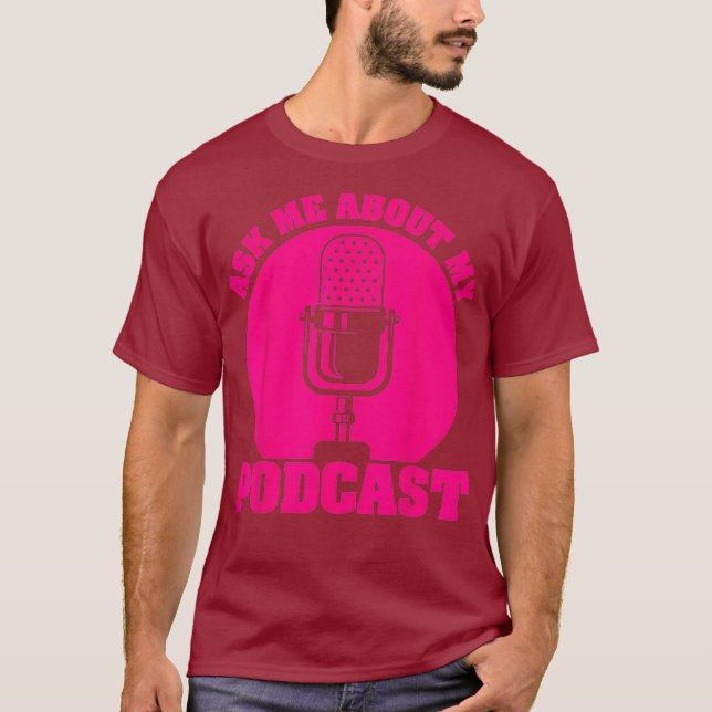 Funny Podcast Gift För manar Women Coola Podcaster T Shirt (Framsida)