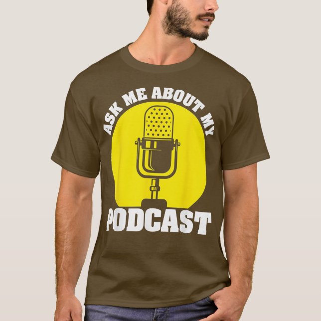 Funny Podcast Gift För manar Women Coola Podcaster T Shirt (Framsida)