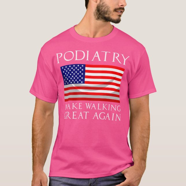 Funny Podiatrist Gift Coola Podiatry American Flag T Shirt (Framsida)