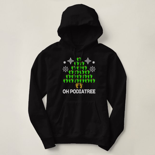 Funny Podiatry Julgran Foot Podiatrist Idea T Shirt (Design framsida)